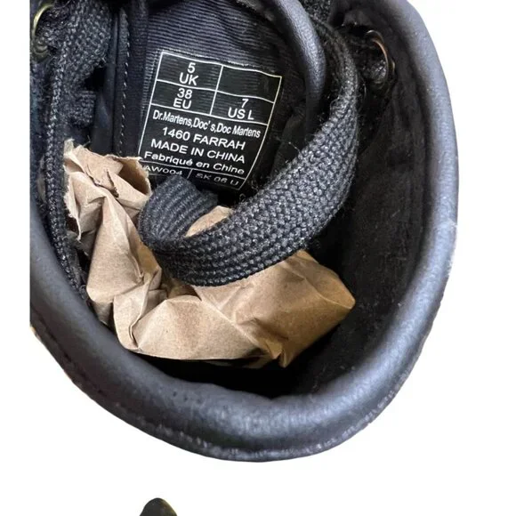 Dr Martens Gold Glitter 1460 Farrah Ankle Boots Women’s Size 7 Doc Marten Rare - Picture 12 of 15